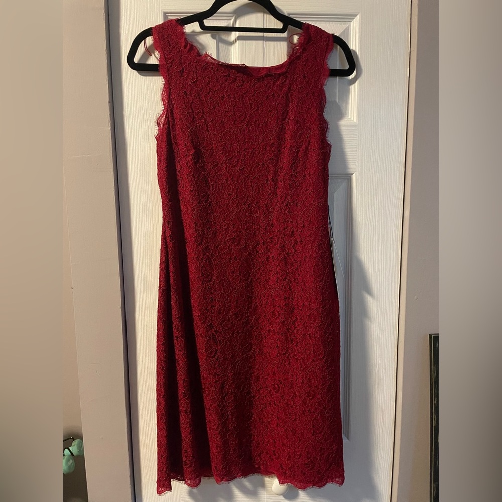 Adrianna Papell Sleeveless Lace Dress